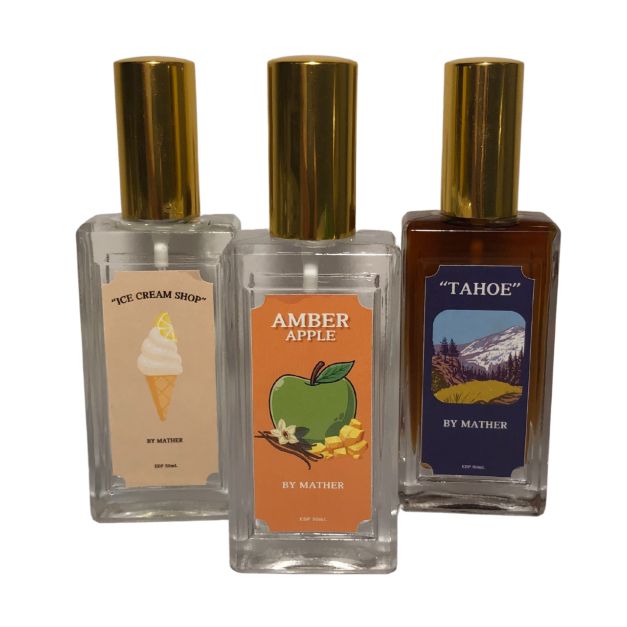 Cologne Bundle Of "Amber Apple", "Ice Cream Shop", & "Tahoe"